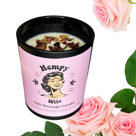 CBD Massage Candle "Rose"